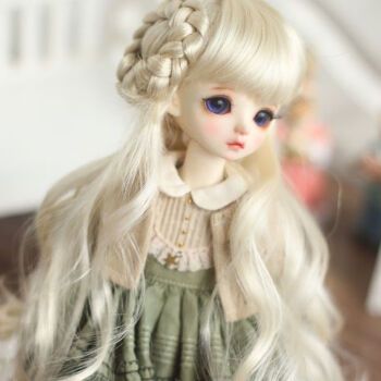 潮乐森公仔芭比娃娃假发 bjd男女娃假毛 3分6分娃发多款 换装头发高温