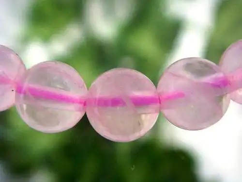 精细的玫瑰石英手链 6 毫米