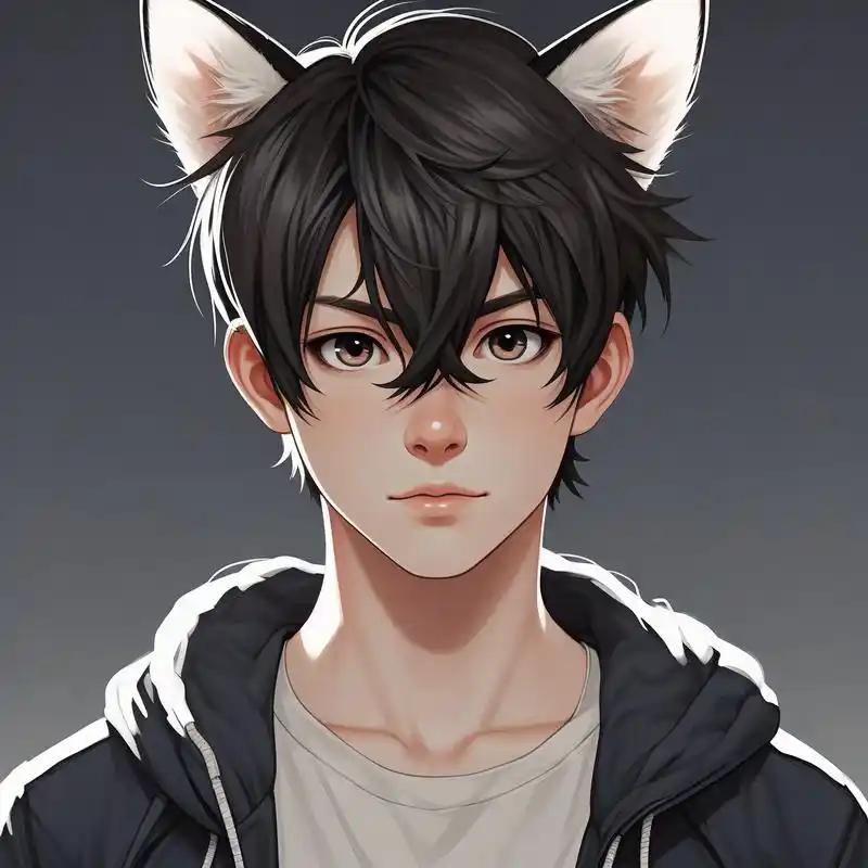 来看看这些戴着猫耳朵的男生头像吧,又酷又可爱!