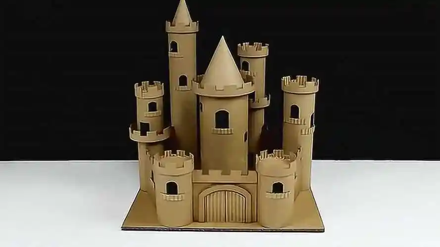 diy纸板教程,城堡模型的制作方法,不仅简单还很有创意!