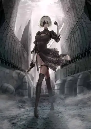 尼尔:机械纪元[插画海报设计]