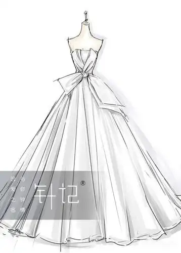 画婚纱裙子简笔画图片月20教你画简单的裙子设计图裙子设计图手稿素描
