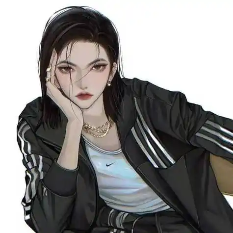 甜酷系手绘女生头像