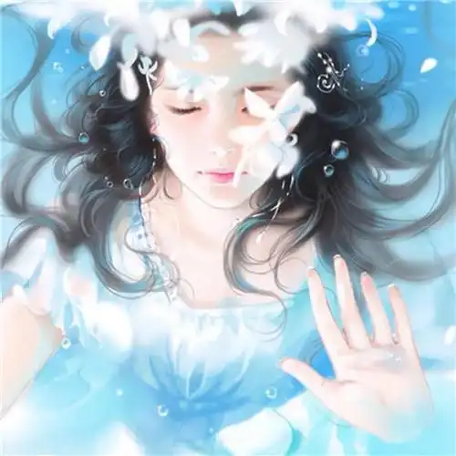 清新脱俗的手绘女子头像图片