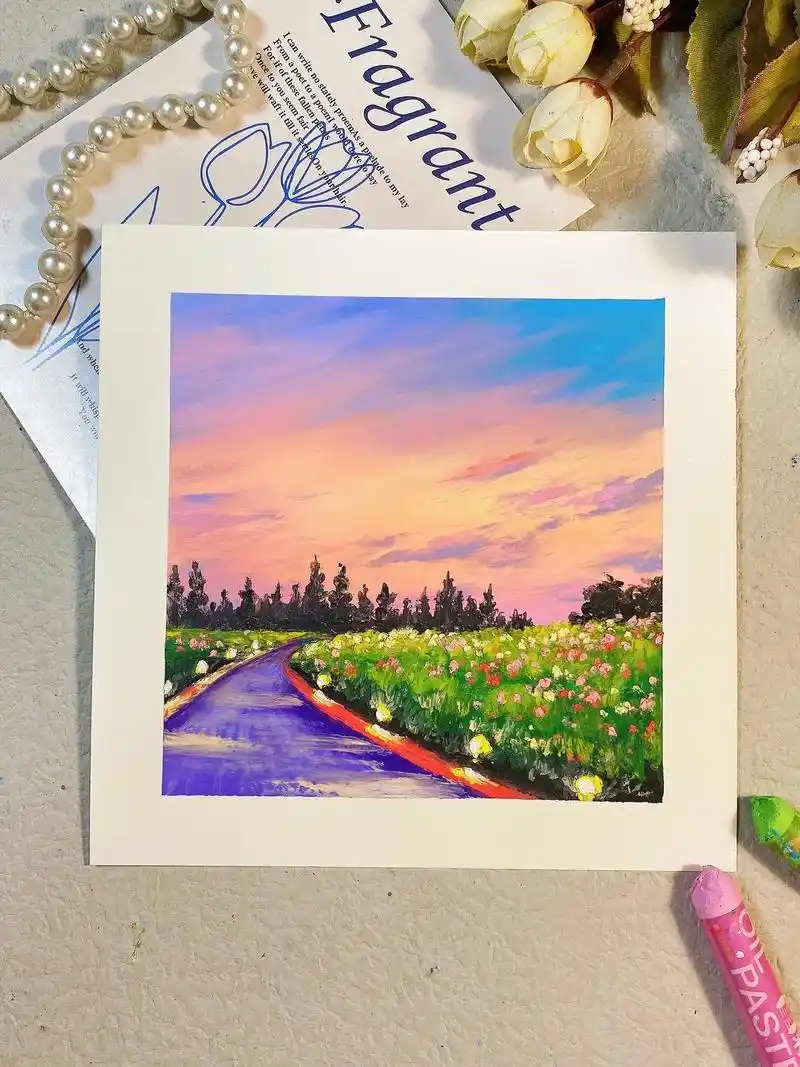 教你画梦幻彩云国|彩霞漫天 - 抖音