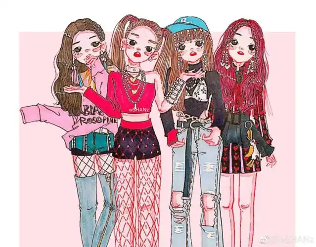 blackpink粉墨 饭绘舞台造型-冬季杂志造型 金智秀jis