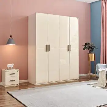 全友家居 现代简约卧室家具平开门衣柜122702  四门衣柜