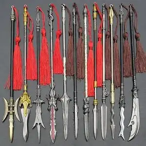 三国水浒隋唐英雄武器罗成杨戬吕布关羽赵云马超张飞手办兵器模型