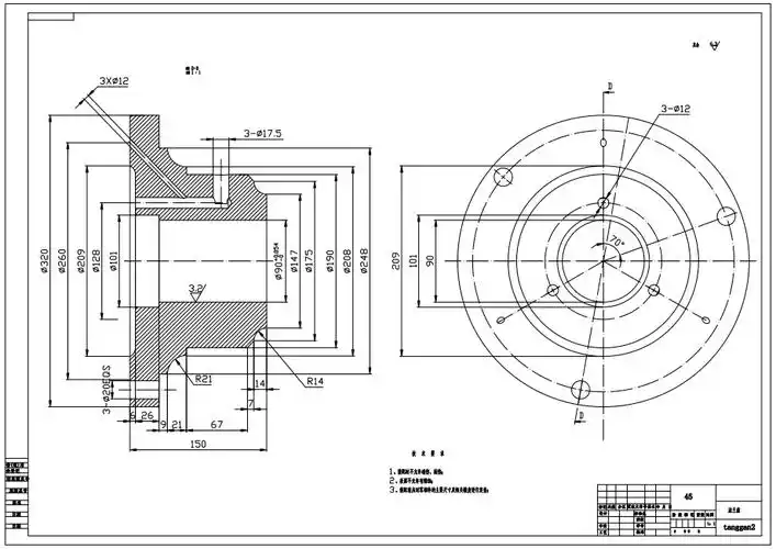 法兰盘零件图pdf