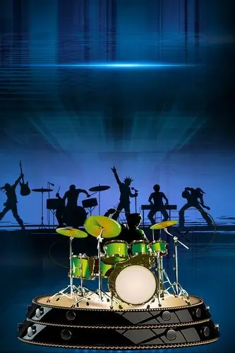 创意大气架子鼓培训海报背景素材