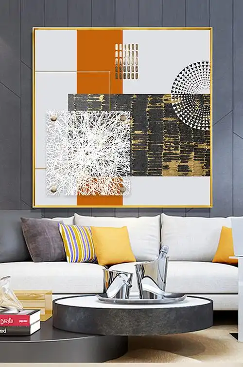 现代抽象色块装饰画图片-现代抽象色块装饰画设计素材-现代抽象色块