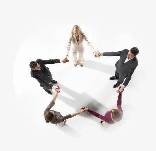 本手牵手围成五角星的团队素材来源于社稷网官方网站中的元素版块.