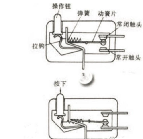 微动开关内部结构图