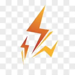 手绘闪电装饰元素