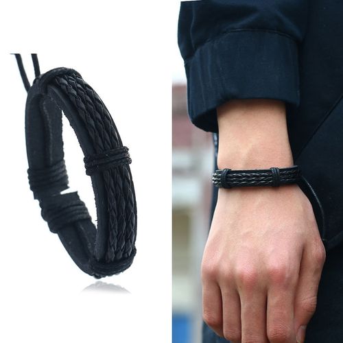 复古手链潮流男学生韩版单身兄弟男士手链帅气社会手绳编织个性潮