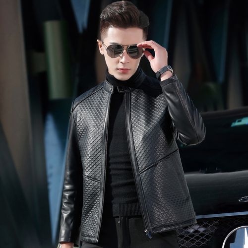 【轻奢压花&真皮绵羊皮】春季防风挺括皮衣男真皮夹克男士外套