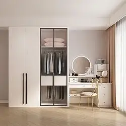 sogal索菲亚卧室衣柜梳妆台组合定制现代简约家用收纳家具衣橱设计