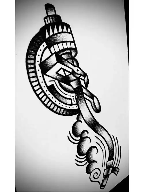 hiphop纹身传奇黑胶唱机