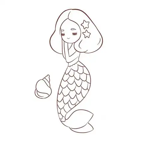 美人鱼怎么画?美人鱼简笔画教程