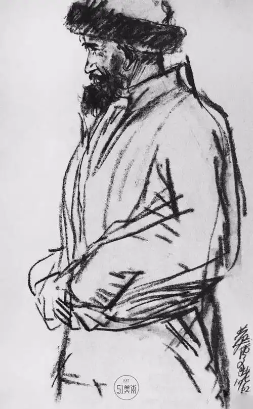 02:51:10速写大师手稿半100张――黄胄1喜欢西画-人物画伊犁蓝铃花同