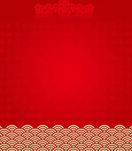 红色海波纹底图海报背景