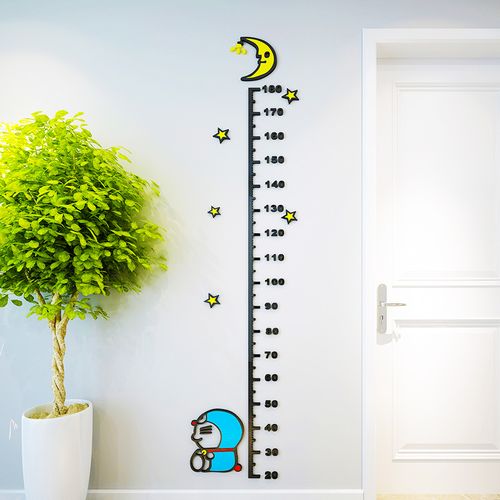 卡通儿童身高测量墙贴纸画3d立体自粘亚克力装饰幼儿园宝宝房客厅