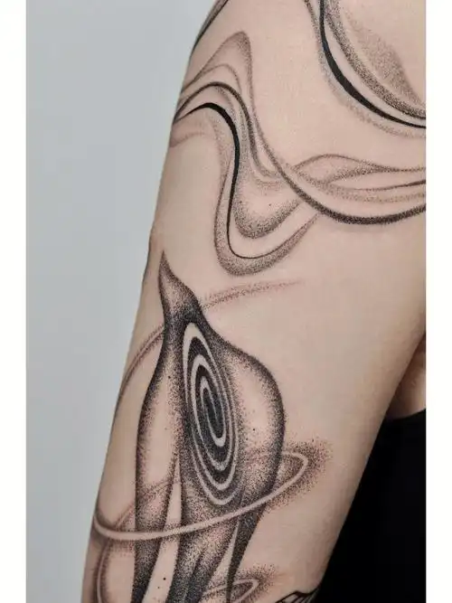 从一个混沌逃离到另一个混沌中·是两个图也是一个图#抽象纹身