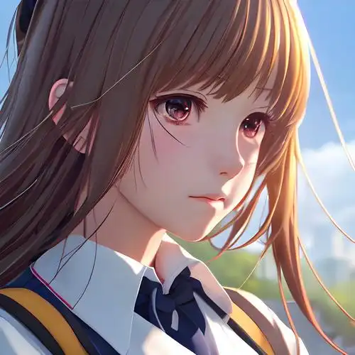 女生头像校园风穿校服动漫可爱