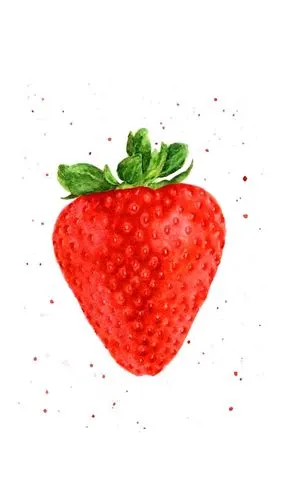 手绘壁纸 油画草莓