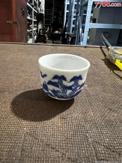 民国青花小酒盅一只5