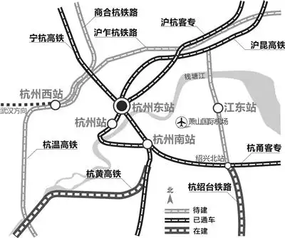 杭州铁路枢纽分布图