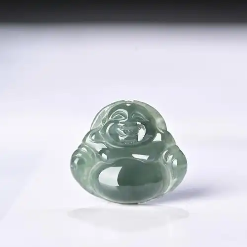 天然缅甸翡翠玉佛吊坠女弥勒佛项链油青佛公玉佩笑佛挂件批发