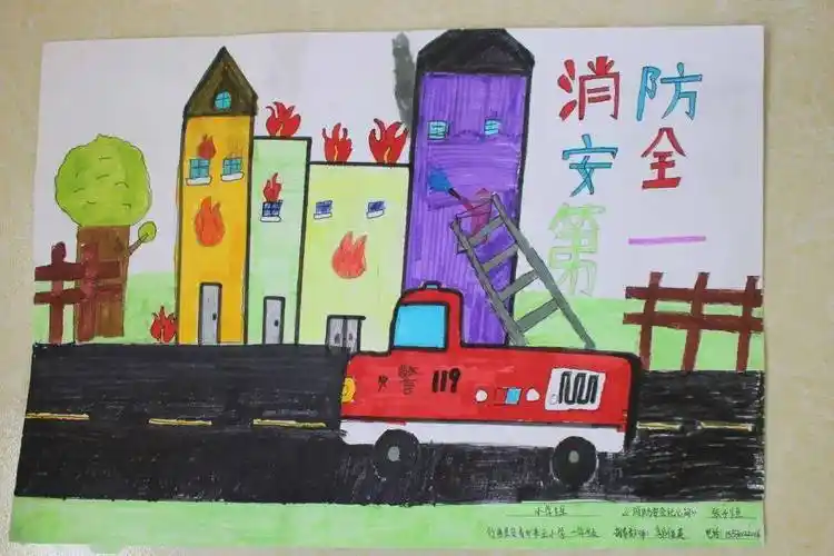 绘画作品展播76 | 一起欣赏小朋友的消防画卷_石家庄_年级_小学