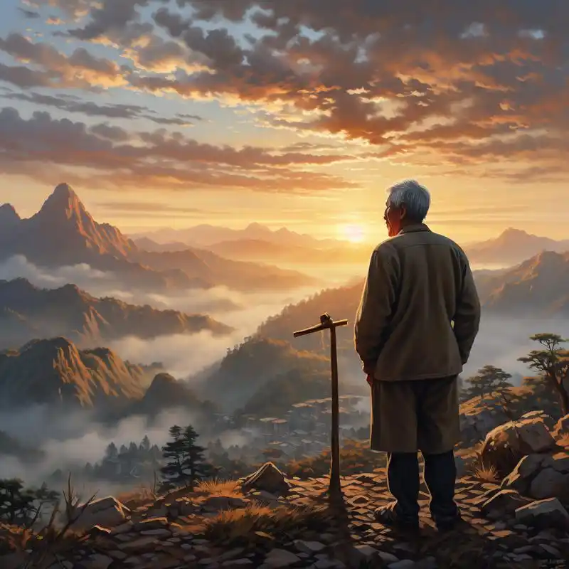 六七十岁老人微信头像99远山风景绝美92