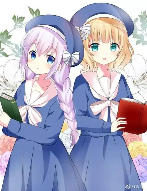 闺蜜壁纸闺蜜微信背景图一左一右闺蜜聊天背景图壁纸少女心闺蜜