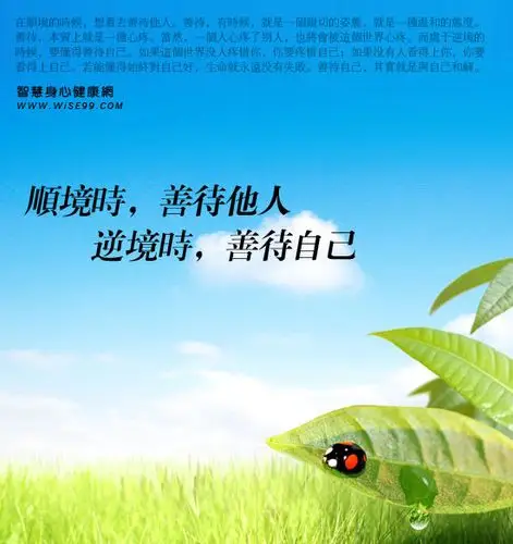 顺境时善待他人逆境时善待自己