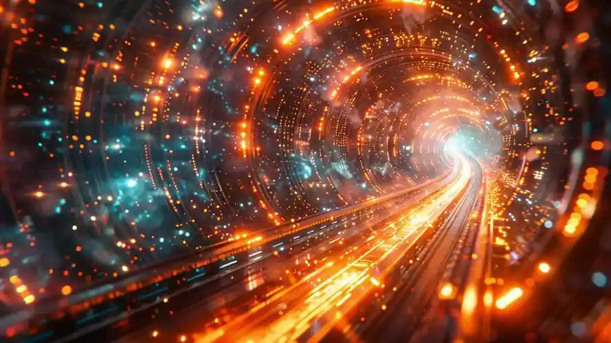 4k电脑游戏时空隧道场景素材