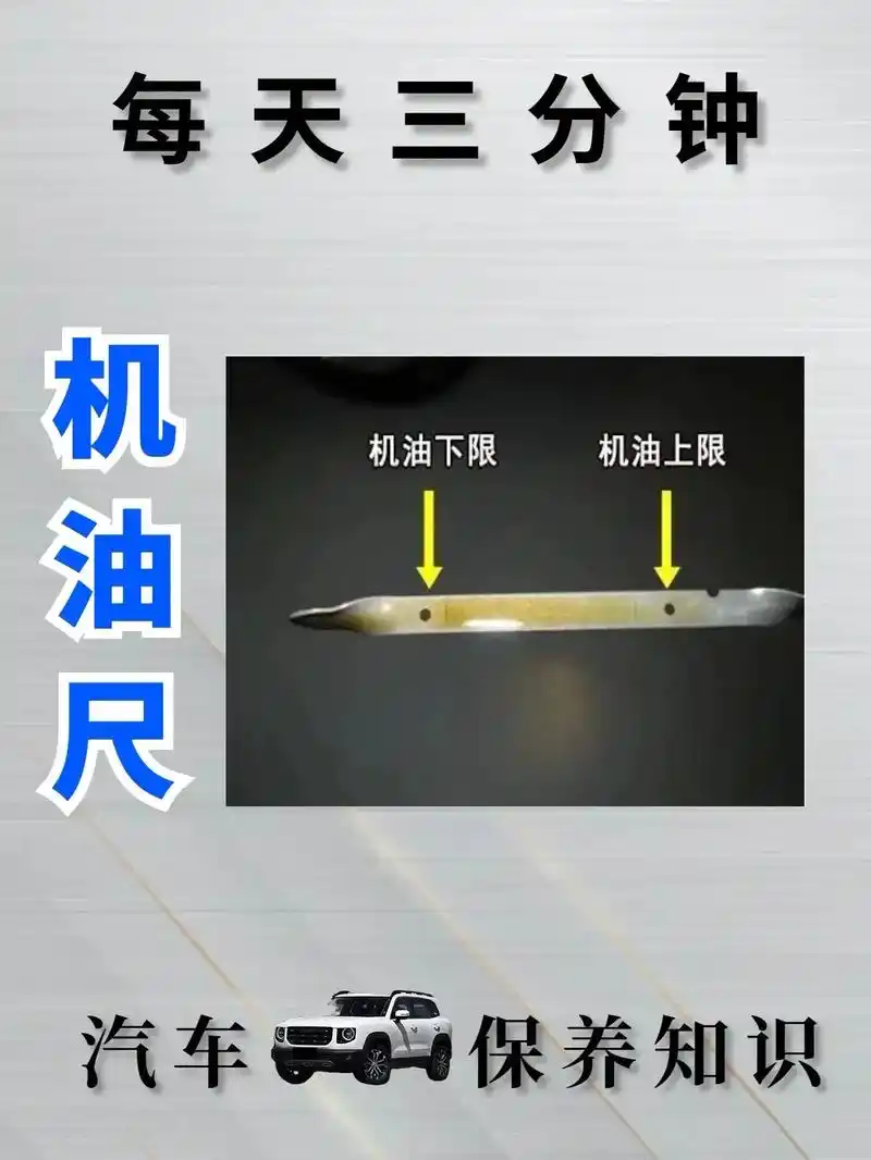 汽车知识丨08小小的身体大的作用丨机油尺.#带你懂车 #专业 - 抖音