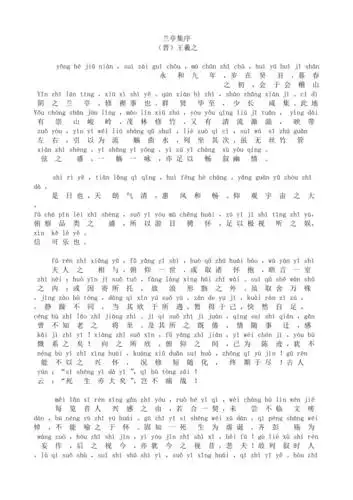 兰亭序原文及注音