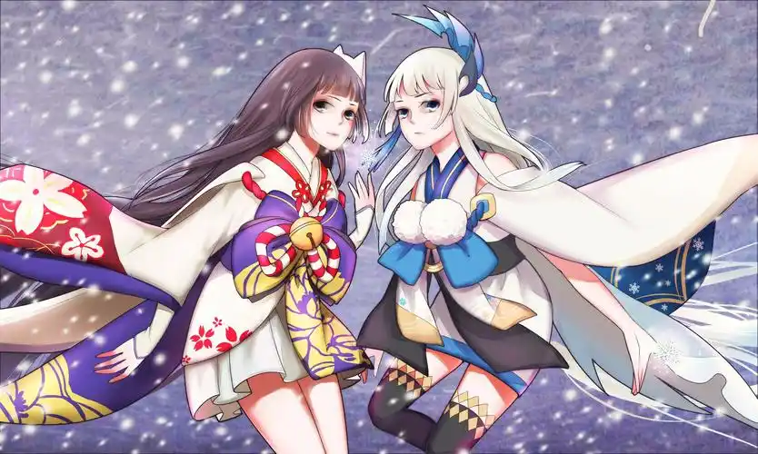 绘制唯美和风阴阳师电脑壁纸