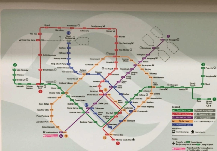 新加坡地铁线路图
