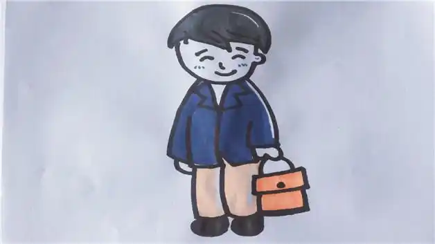 爸爸全身的简单画法