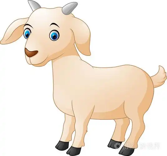 可爱的山羊卡通