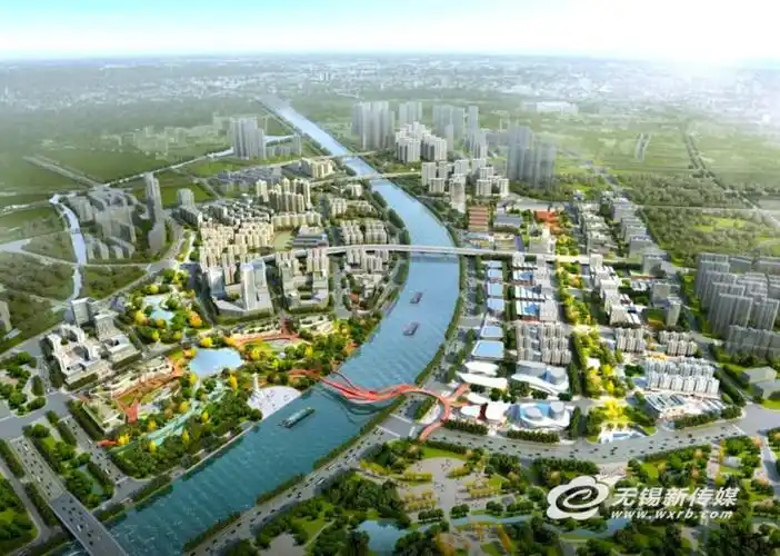 (运河湾规划鸟瞰图)