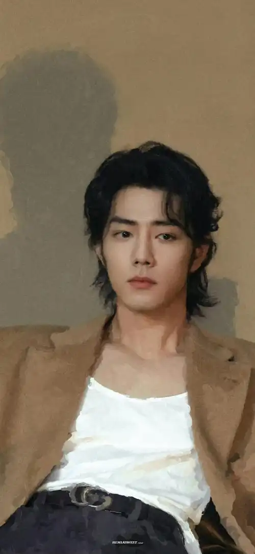 肖战超话#男明星狼尾发型#肖战最新出炉世界名画