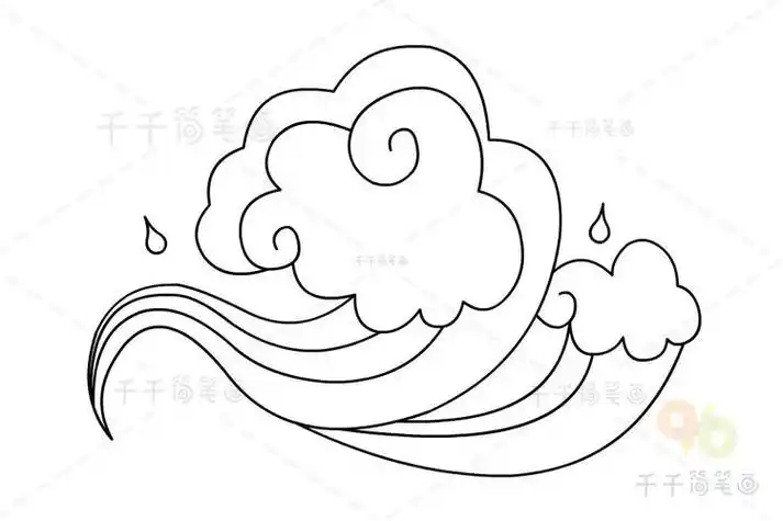 大海波浪画法简单的海浪简笔画教程自然简笔画教程如何画惊涛骇浪海知