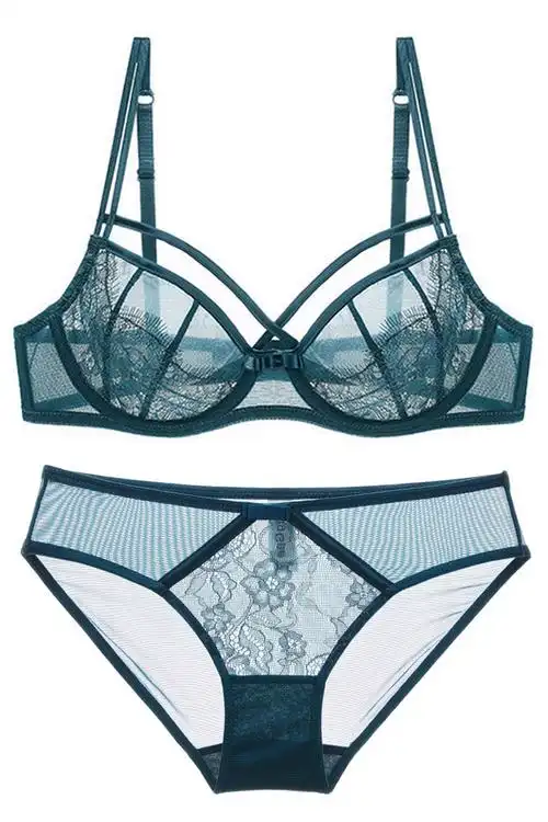 套装文胸蕾丝薄款聚拢性感女大海绵内衣超薄文胸套装
