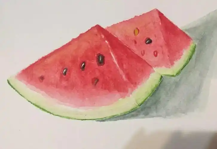 水彩手绘(西瓜)-堆糖,美好生活研究所