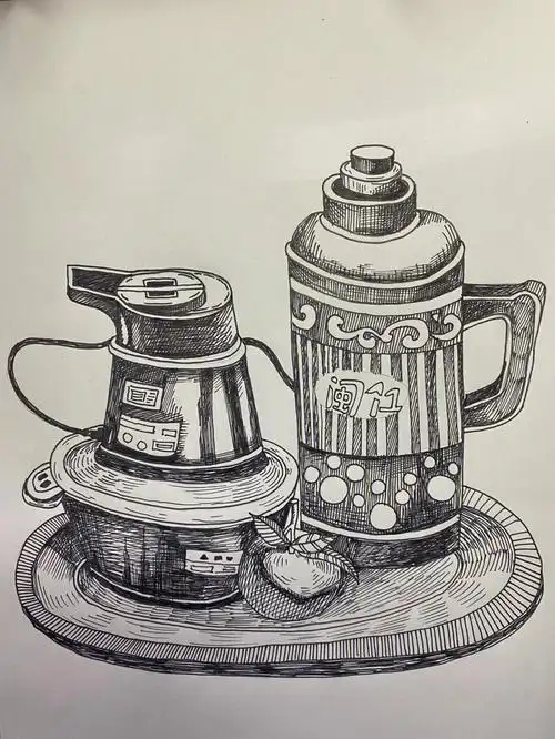 生活静物组合线描