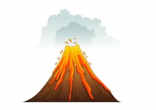 卡通火山喷发解剖图346928png矢量图片素材